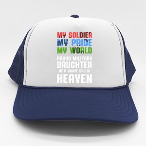 Military Daughter Freedom Memorial Day Gift Trucker Hat