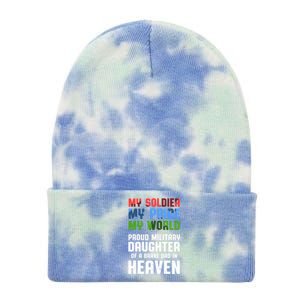 Military Daughter Freedom Memorial Day Gift Tie Dye 12in Knit Beanie