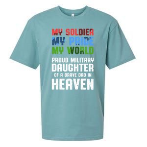 Military Daughter Freedom Memorial Day Gift Sueded Cloud Jersey T-Shirt