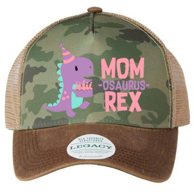 Mom Dinosaur Family Matching Birthday Girl Party Daughtrer Legacy Tie Dye Trucker Hat