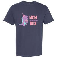 Mom Dinosaur Family Matching Birthday Girl Party Daughtrer Garment-Dyed Heavyweight T-Shirt