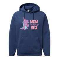 Mom Dinosaur Family Matching Birthday Girl Party Daughtrer Performance Fleece Hoodie