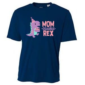 Mom Dinosaur Family Matching Birthday Girl Party Daughtrer Cooling Performance Crew T-Shirt