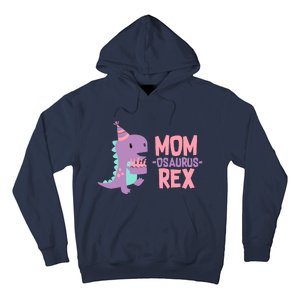 Mom Dinosaur Family Matching Birthday Girl Party Daughtrer Hoodie