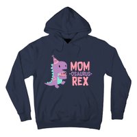 Mom Dinosaur Family Matching Birthday Girl Party Daughtrer Hoodie