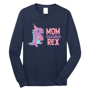 Mom Dinosaur Family Matching Birthday Girl Party Daughtrer Long Sleeve Shirt