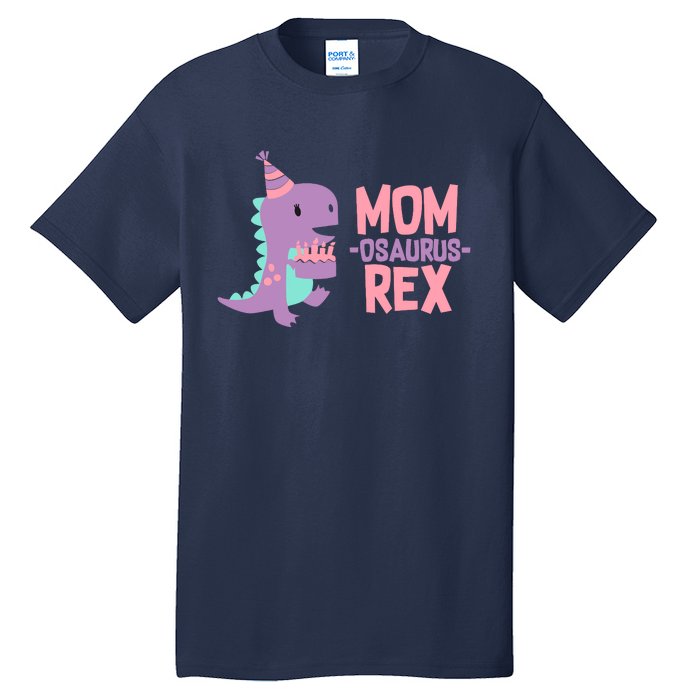 Mom Dinosaur Family Matching Birthday Girl Party Daughtrer Tall T-Shirt