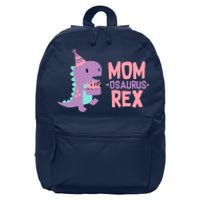 Mom Dinosaur Family Matching Birthday Girl Party Daughtrer 16 in Basic Backpack