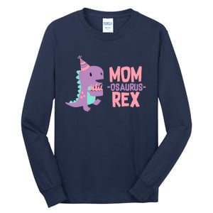 Mom Dinosaur Family Matching Birthday Girl Party Daughtrer Tall Long Sleeve T-Shirt