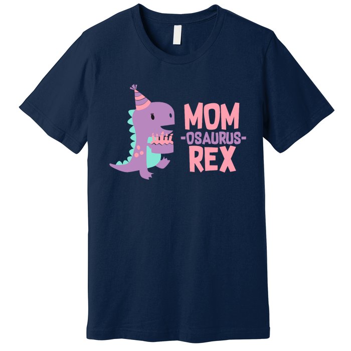 Mom Dinosaur Family Matching Birthday Girl Party Daughtrer Premium T-Shirt