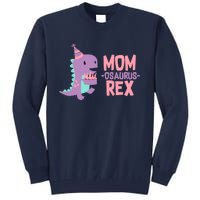 Mom Dinosaur Family Matching Birthday Girl Party Daughtrer Tall Sweatshirt