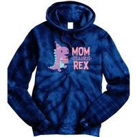 Mom Dinosaur Family Matching Birthday Girl Party Daughtrer Tie Dye Hoodie