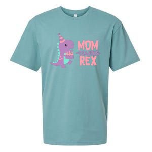 Mom Dinosaur Family Matching Birthday Girl Party Daughtrer Sueded Cloud Jersey T-Shirt