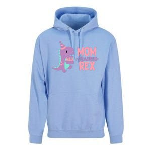 Mom Dinosaur Family Matching Birthday Girl Party Daughtrer Unisex Surf Hoodie