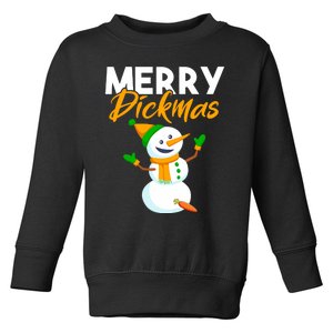 Merry Dickmas Funny Snowman Christmas Gift For Husband Man Toddler Sweatshirt