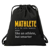 Mathlete Definition Funny Math Geek Math Teacher Nerd Drawstring Bag