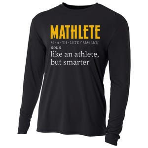 Mathlete Definition Funny Math Geek Math Teacher Nerd Cooling Performance Long Sleeve Crew