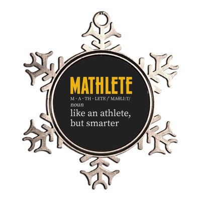 Mathlete Definition Funny Math Geek Math Teacher Nerd Metallic Star Ornament