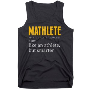 Mathlete Definition Funny Math Geek Math Teacher Nerd Tank Top