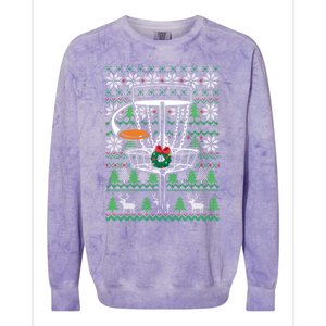 Merry Discmas Funny Gift Colorblast Crewneck Sweatshirt