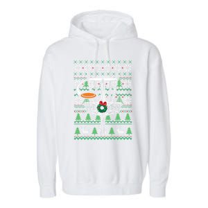 Merry Discmas Funny Gift Garment-Dyed Fleece Hoodie