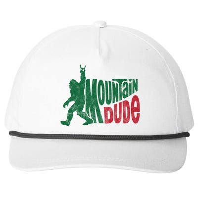 Mountain Dude Funny Bigfoot Snapback Five-Panel Rope Hat