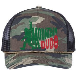 Mountain Dude Funny Bigfoot Retro Rope Trucker Hat Cap