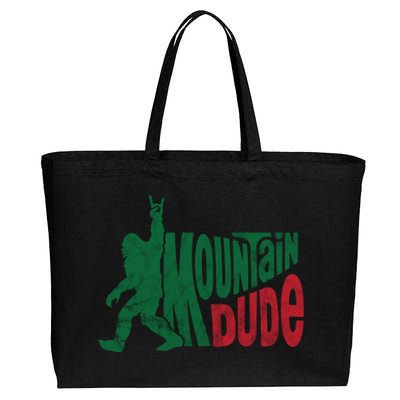 Mountain Dude Funny Bigfoot Cotton Canvas Jumbo Tote