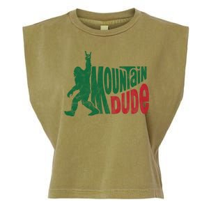 Mountain Dude Funny Bigfoot Garment-Dyed Women's Muscle Tee