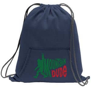 Mountain Dude Funny Bigfoot Sweatshirt Cinch Pack Bag