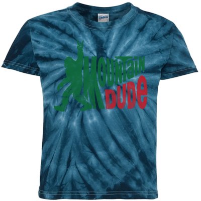 Mountain Dude Funny Bigfoot Kids Tie-Dye T-Shirt