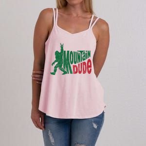 Mountain Dude Funny Bigfoot Women's Strappy Tank