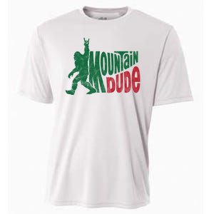 Mountain Dude Funny Bigfoot Cooling Performance Crew T-Shirt