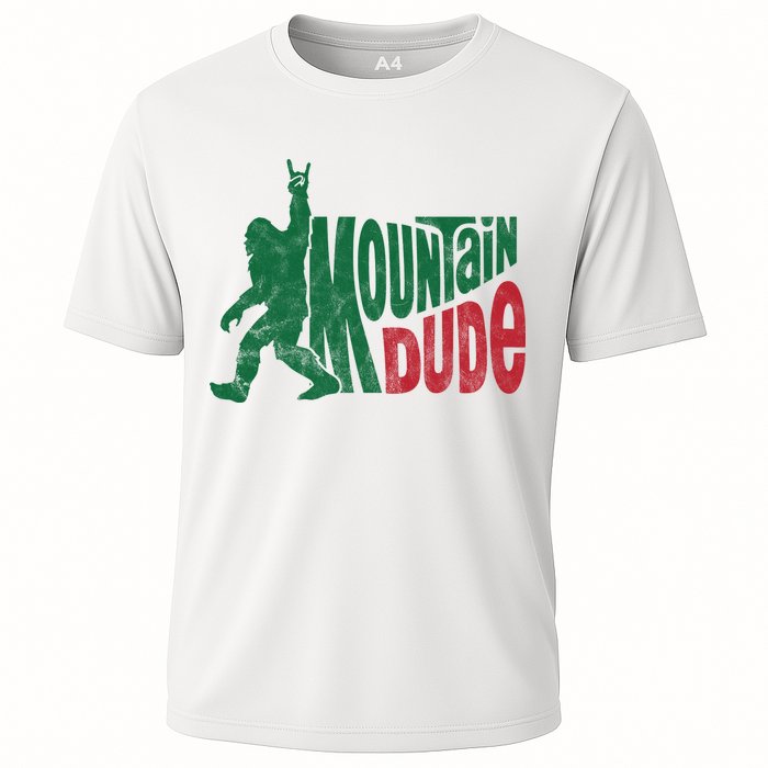 Mountain Dude Funny Bigfoot Cooling Performance Crew T-Shirt