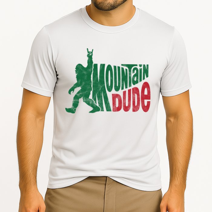 Mountain Dude Funny Bigfoot Cooling Performance Crew T-Shirt