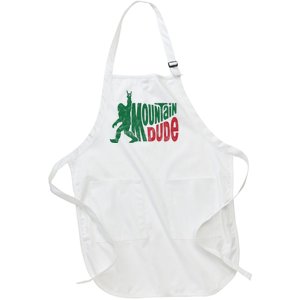 Mountain Dude Funny Bigfoot Full-Length Apron With Pockets