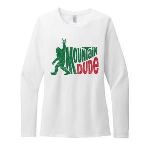 Mountain Dude Funny Bigfoot Womens CVC Long Sleeve Shirt