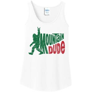 Mountain Dude Funny Bigfoot Ladies Essential Tank