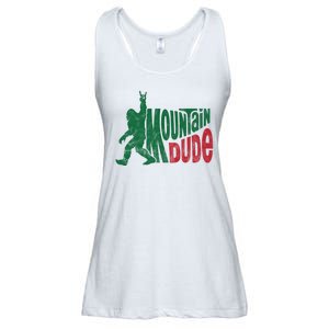 Mountain Dude Funny Bigfoot Ladies Essential Flowy Tank