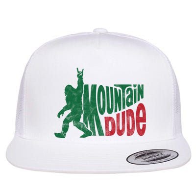 Mountain Dude Funny Bigfoot Flat Bill Trucker Hat