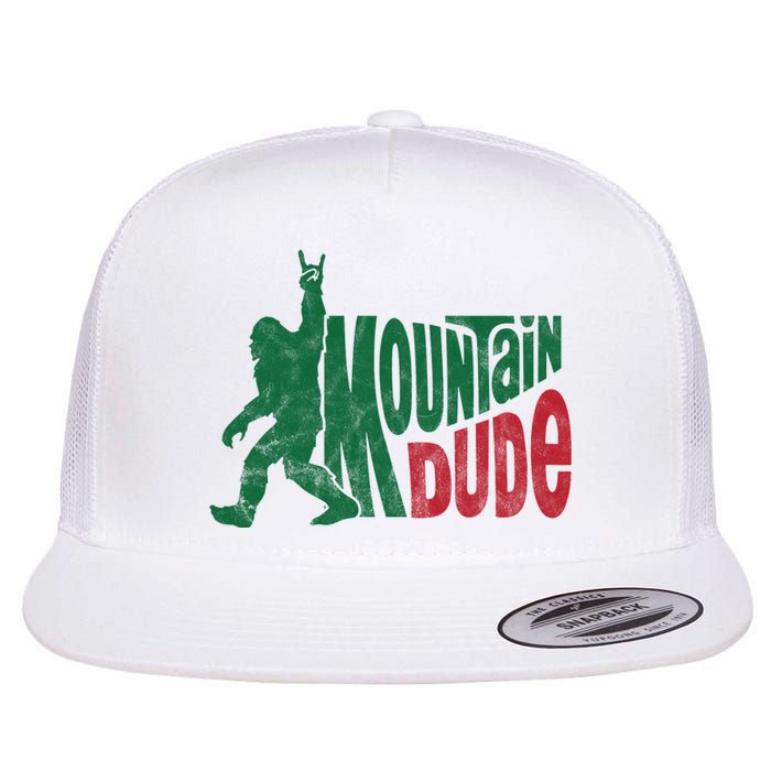 Mountain Dude Funny Bigfoot Flat Bill Trucker Hat