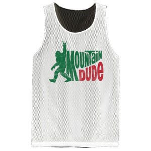 Mountain Dude Funny Bigfoot Mesh Reversible Basketball Jersey Tank