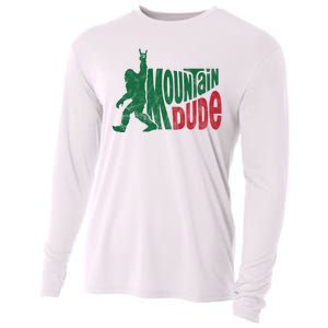 Mountain Dude Funny Bigfoot Cooling Performance Long Sleeve Crew