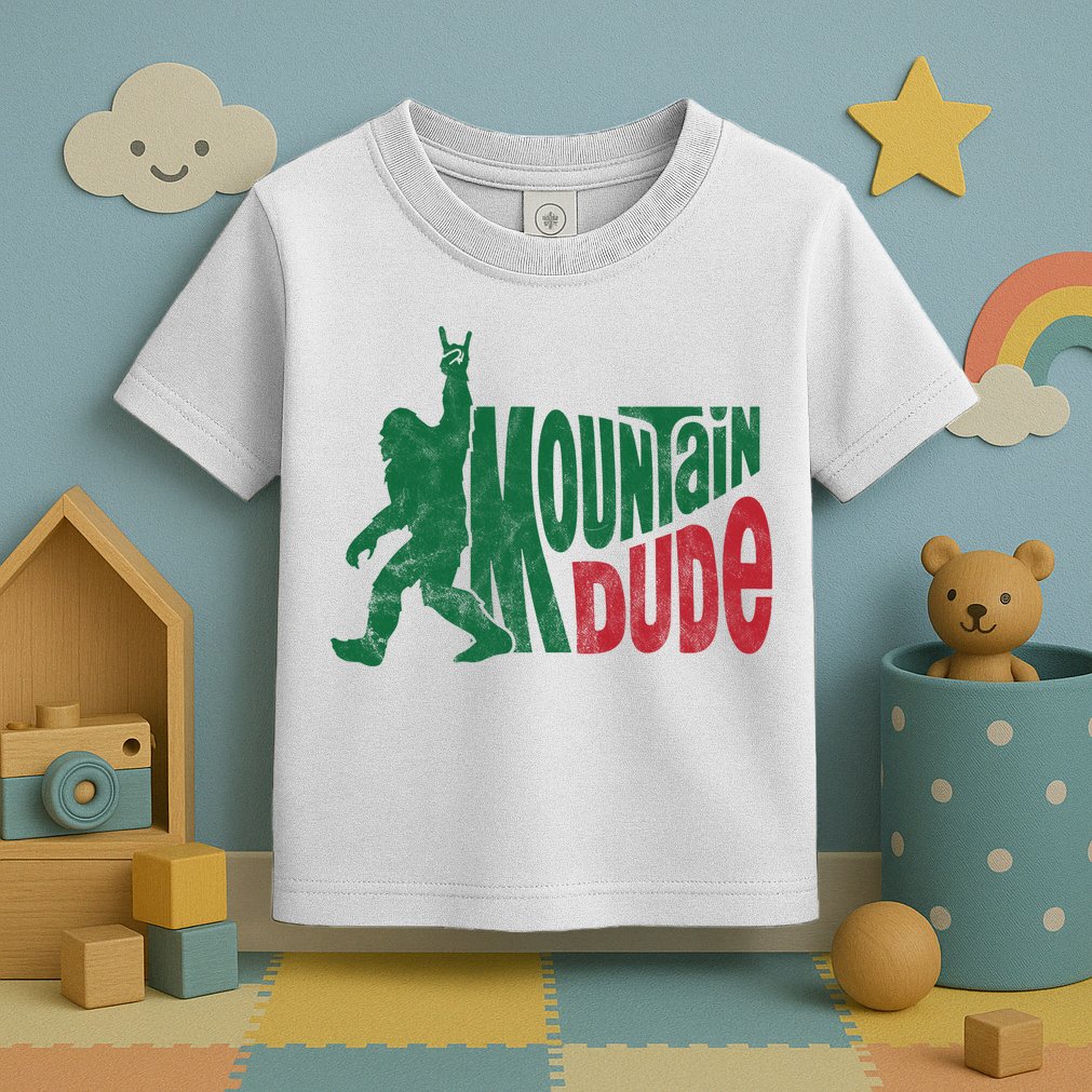 Mountain Dude Funny Bigfoot Toddler T-Shirt