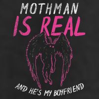 Mothman Design For Cryptid Lover Mothman Is My Boyfriend Garment-Dyed Fleece Hoodie