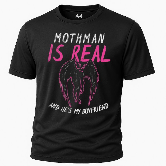 Mothman Design For Cryptid Lover Mothman Is My Boyfriend Performance Shirt