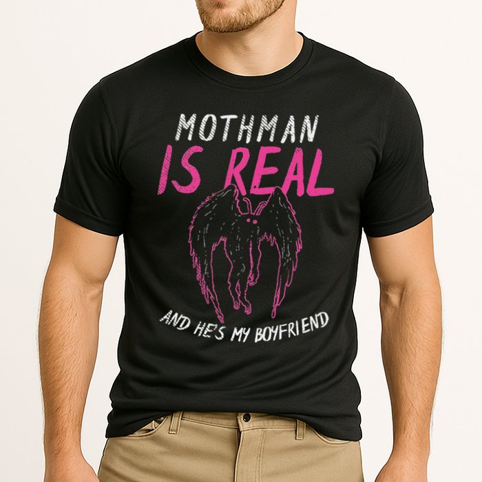 Mothman Design For Cryptid Lover Mothman Is My Boyfriend Performance Shirt
