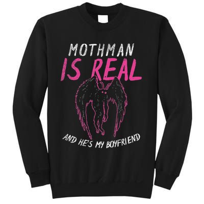 Mothman Design For Cryptid Lover Mothman Is My Boyfriend Sweatshirt