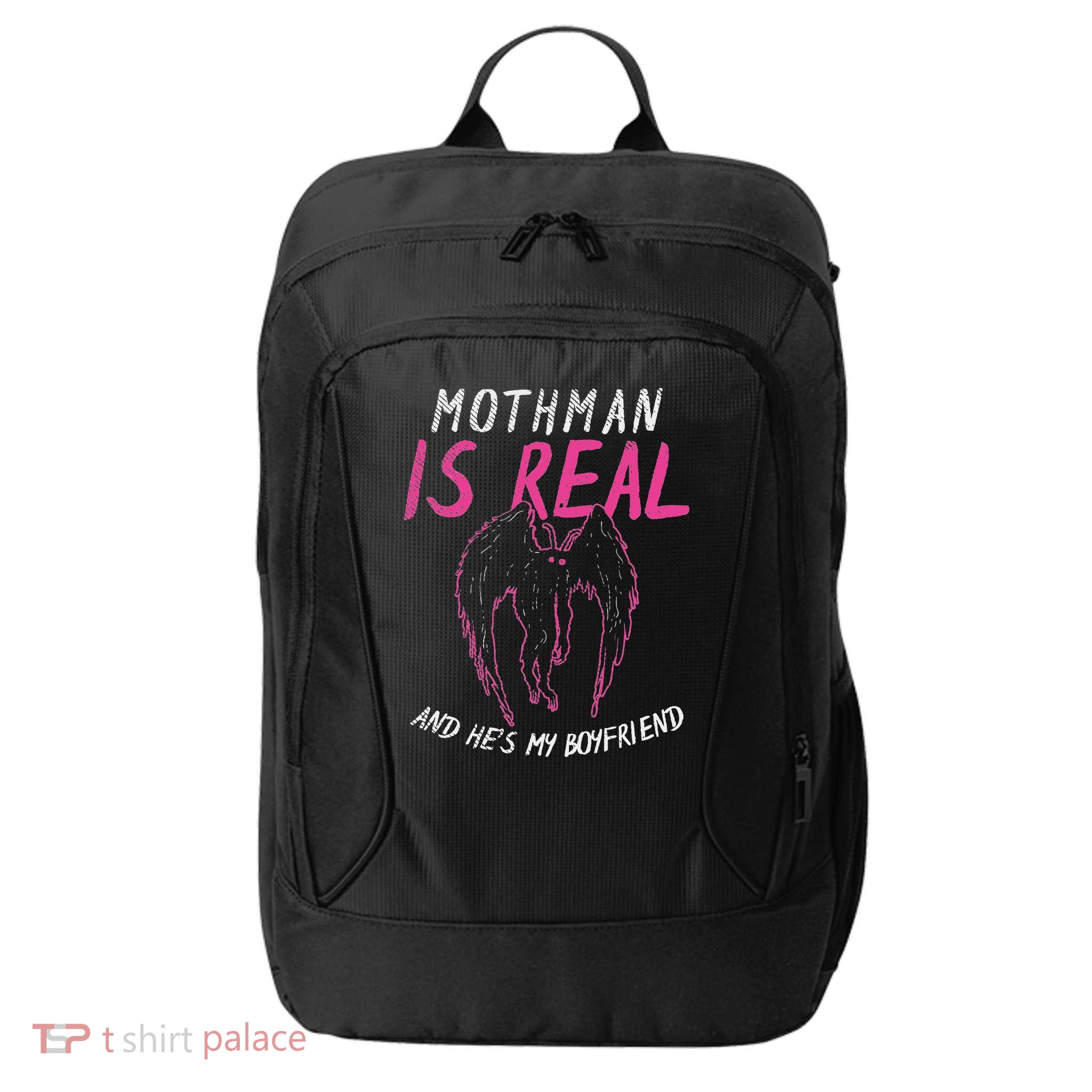 Mothman Design For Cryptid Lover Mothman Is My Boyfriend City Backpack