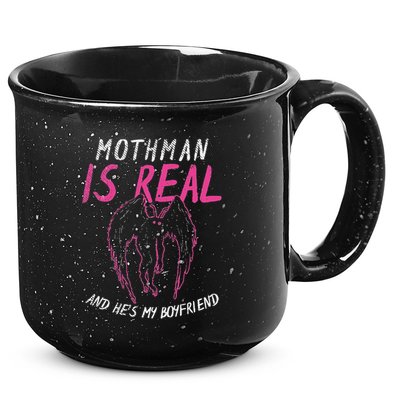 Mothman Design For Cryptid Lover Mothman Is My Boyfriend 15oz Campfire Ceramic Mug